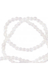 Faceted glass beads 2mm round Crystal ab coating